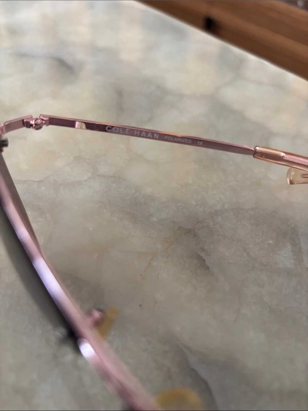 Cole Haan Women’s Rimless Cat-Eye Rosegole Sunglasses -